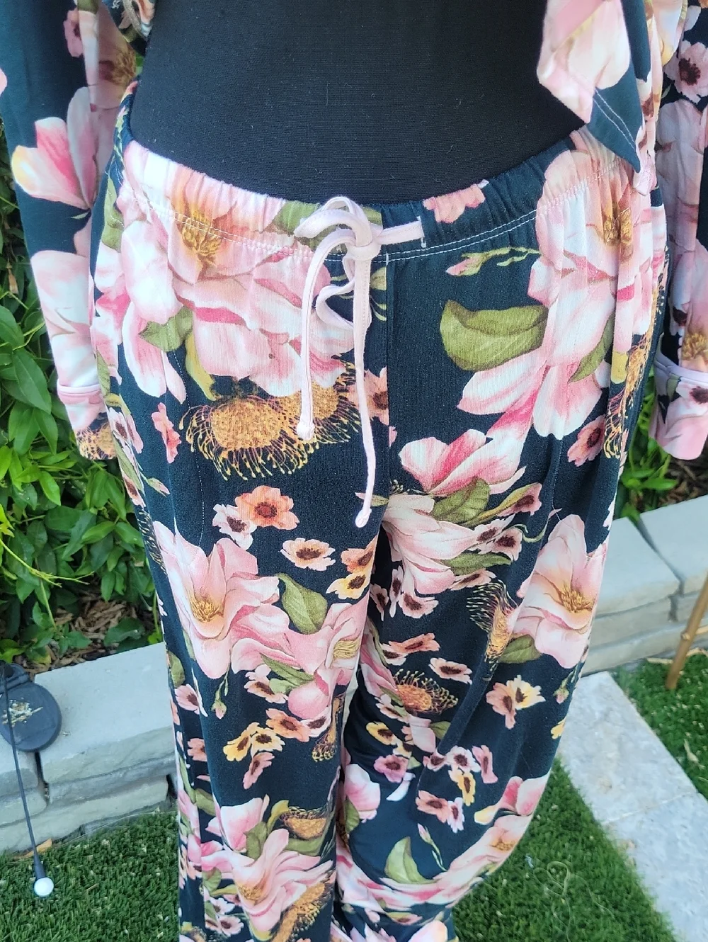 Room Service 2 Piece Floral Straight-Leg Pajama Pants Set With Pockets S